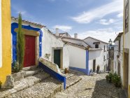 Historische kleinstadt obidos mit mittelalterlicher altstadt, touristenattraktion nördlich von lisboa europa, südeuropa, portugal — Stockfoto