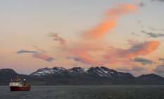 Cumberland East Bay , sunset. Antarctica, Subantarctica, South Georgia, October — Stock Photo