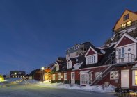 A cidade velha, Nuuk, a capital da Groenlândia. América do Norte, Gronelândia — Fotografia de Stock