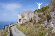 Estatua del Cristo Redentore, Cristo Redentor estatua, Monte San Biagio, Maratea, Basilicata, Italia, Europa - foto de stock