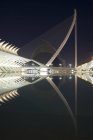 Museu de les Ciences Principe Felipe, Assut de l 'Or Bridge, Ciutat de les Arts i les Cincies, Валенсия, Испания, Европа — стоковое фото