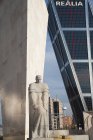 Kio Towers, Office Towers, Bank Bankia and Realia, Gate of Europe, Plaza de Castilla, Madrid, Espanha — Fotografia de Stock
