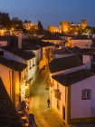 Cidade pequena histórica Óbidos com uma cidade velha medieval, uma atracção turística a norte de Lisboa Europa, Sul da Europa, Portugal — Fotografia de Stock