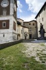Piazzale Paolo Vi square, Statue of Pope Paul Vi, Santa Maria del Monte, Sacro Monte di Varese, Unesco, World Heritage Site, Lombardy, Italy, Europe — стокове фото