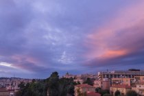 Veduta della Macerata al tramonto, Marche, Italia, Europa — Foto stock