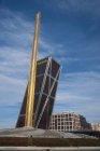 Kio Towers, Office Towers, Bank Bankia and Realia, Gate of Europe, Plaza de Castilla, Madrid, Spain — стокове фото