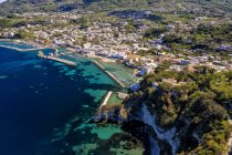 Vista aerea, Il Fungo roccia marina, Lacco Ameno, Ischia, Campania, Italia, Europa — Foto stock