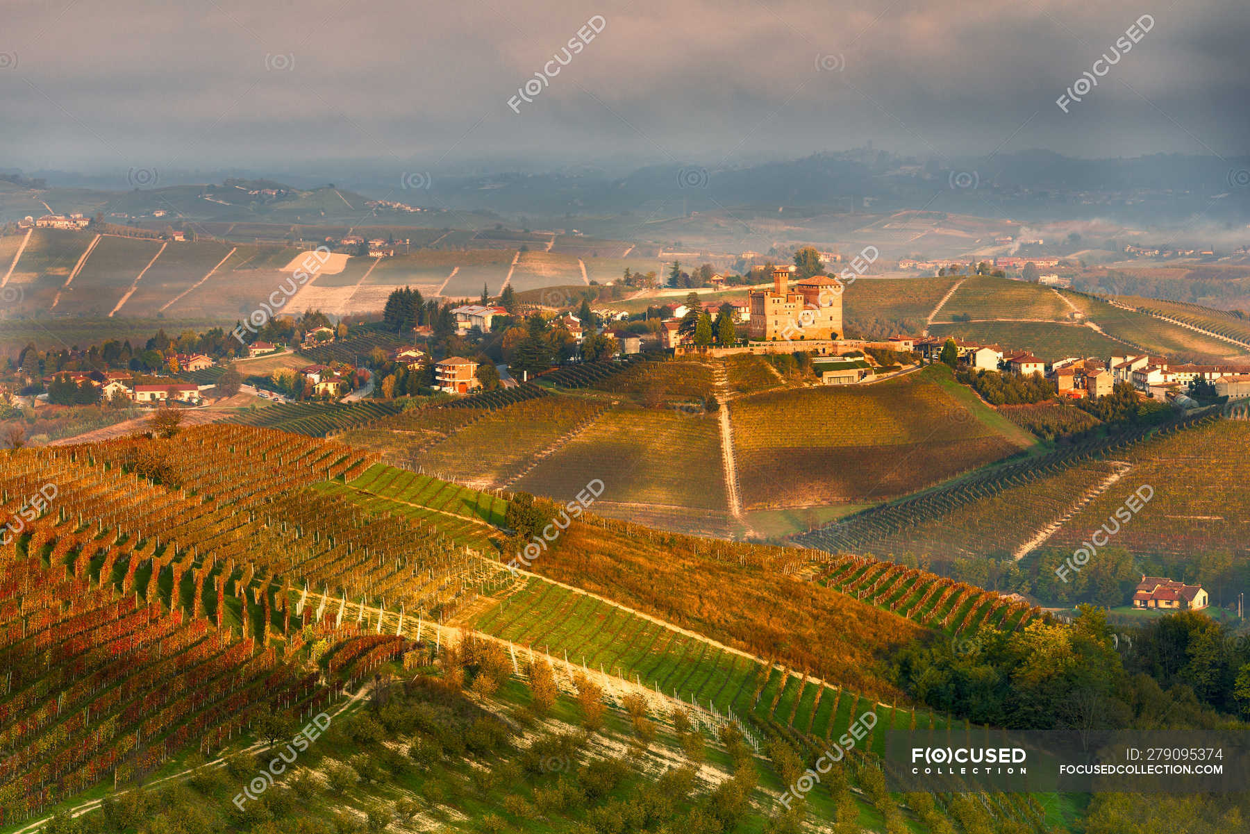 Autumnal Color At Grinzane Cavour Langhe Piedmont Italy Flora Sunrises Stock Photo 279095374