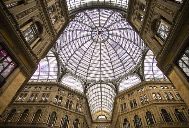 Umberto Gallery,Naples city,Campania,Italy,Europe. — Stock Photo
