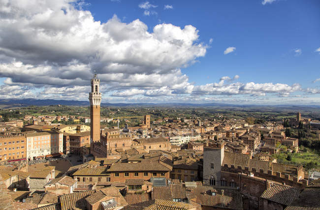 Paysage urbain, Sienne, Toscane, Italie, Europe — Photo de stock