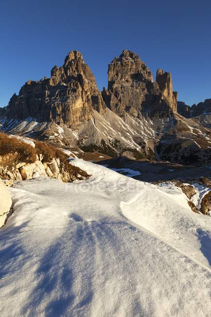 Tre cime di Lavaredo, Auronzo, Dolomiti, Veneto, Italia — Foto stock