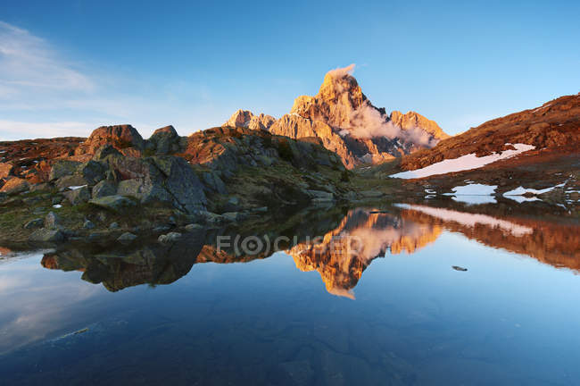 Cimon della Pala ao pôr do sol, Trentino-Alto Adige, Itália — Fotografia de Stock