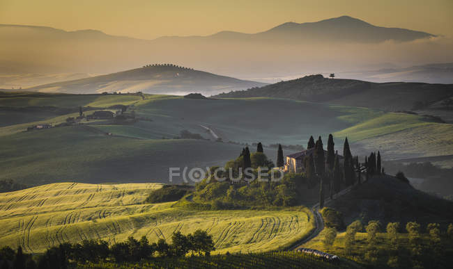Podere Belvedere, San Quirico d'Orcia, Val d'Orcia, Tuscany, Italy, Europe — стокове фото