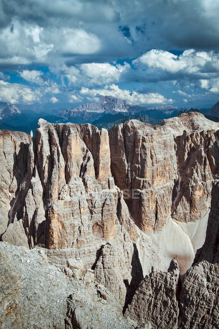 Groupe Sella, Dolomites montagne, Vénéto, Italie, Europe — Photo de stock