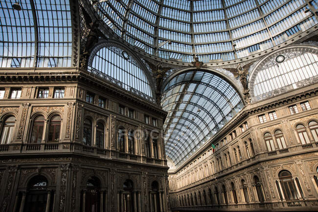 Inside, Galleria Umberto, Naples, Campania, Italy, Europe — Stock Photo