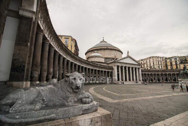 Plaza Plebiscito, Nápoles, Campania, Italia, Europa - foto de stock