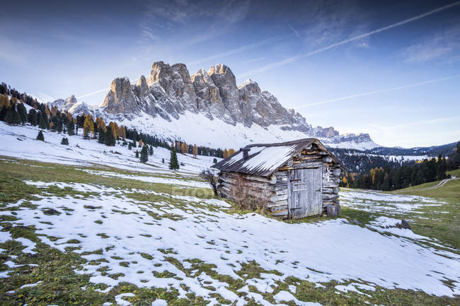 Puez-Geisler Nature Park, Val di Funes, Trentino-Alto Adige, Itália — Fotografia de Stock