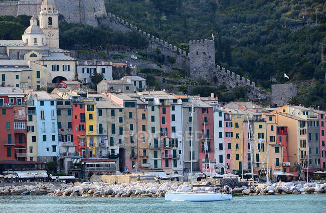 Porto Venere paesaggio urbano, Liguria, Italia, Europa — Foto stock