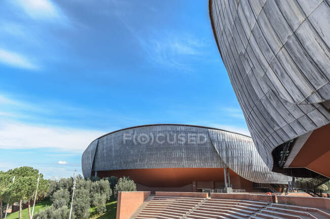 Auditório Parco della Musica é um grande complexo de música pública multifuncional, projetado pelo arquiteto italiano Renzo Piano, Roma, Lácio, Itália, Europa — Fotografia de Stock