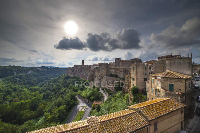 Pitigliano centro storico, Toscana, Italia, Europa — Foto stock