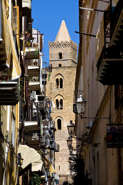 Centro storico, Cefal, Sicilia, Italia — Foto stock