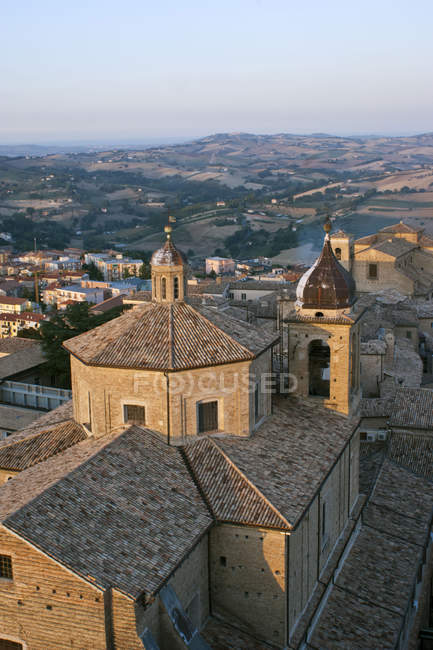 Vista desde la Torre Civica, Macerata, Marcas, Italia, Europa - foto de stock