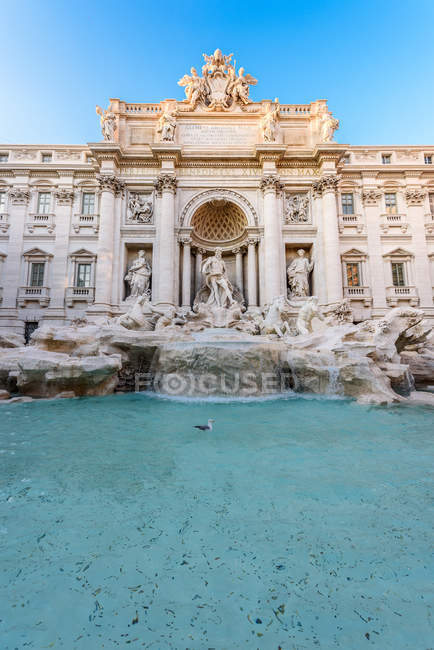 Fonte de Trevi após restauração na Praça Trevi, Roma, UNESCO, Patrimônio Mundial, Lácio, Itália, Europa — Fotografia de Stock