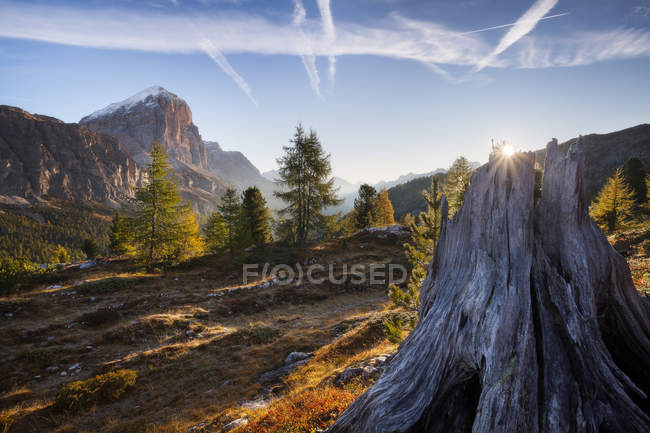Tofana Di Rozes, Фальзаего перевал, Доломітові Альпи, Венето, Італія — стокове фото