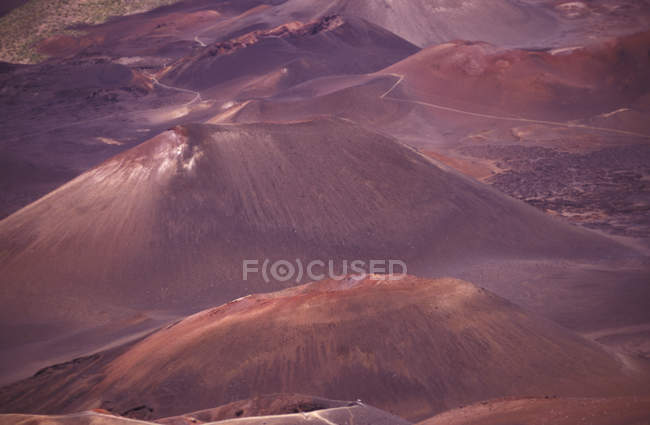 Craters Valley, Haleakala national park, Maui island, Hawaii, Estados Unidos de América, Norteamérica - foto de stock