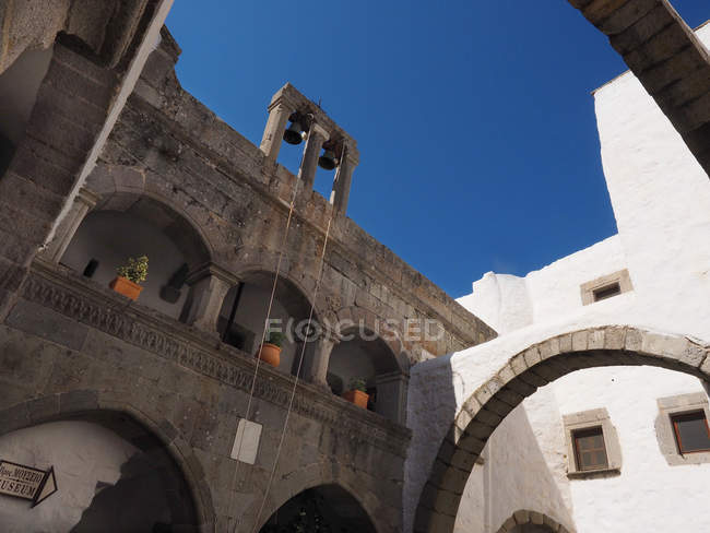 Monastero di San Giovanni Teologo a Chora, Patrimonio Mondiale dell'UNESCO, Patmos, Dodecaneso, Isole Greche, Grecia, Europa — Foto stock