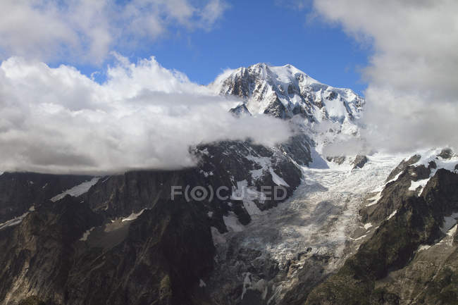 Glaciar de la Brenva, Mont Blanc, Valle de Aosta, Italia, Europa - foto de stock