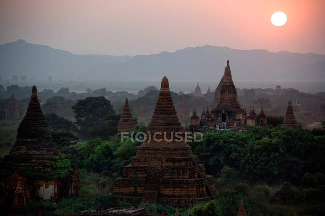 Zona del tempio archeologico di Bagan; Regione di Mandalay, Myanmar, Birmania, Asia sudorientale — Foto stock