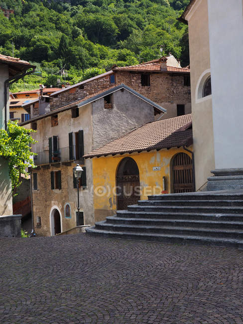 Centro storico, borgo di Perledo, Lago di Como costa orientale, Lombardia, Italia, Europa — Foto stock
