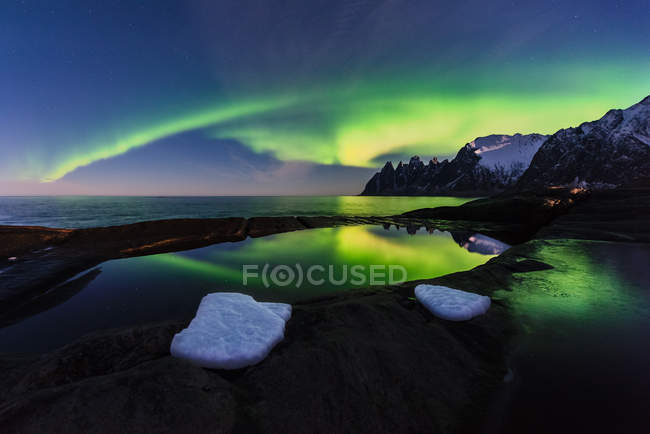 Okshornan landscape, Senja Island, Norway, Scandinavia, Europe — Stock Photo