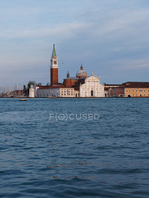 Ilha de San Giorgio e Canale della Giudecca, Veneza, Veneto, Itália, Europa — Fotografia de Stock