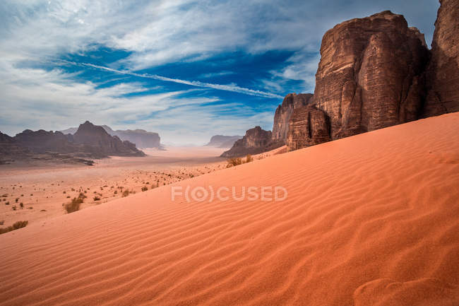 Deserto de Wadi-Rum, Jordânia, Médio Oriente — Fotografia de Stock