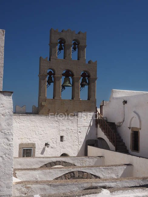 Monastery of Saint John the Theologian at Chora, Unesco World Heritage Site, Patmos, Dodecanese, Greek Islands, Greece, Europe — стокове фото