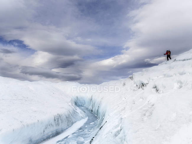 Paisaje en la capa de hielo de Groenlandia cerca de Kangerlussuaq. América, América del Norte, Groenlandia, Dinamarca - foto de stock