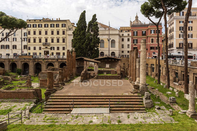 Foro Romano, Fórum Romano, Largo Argentina Square, Cesare, Roma, Lazio, Itália, Europa — Fotografia de Stock