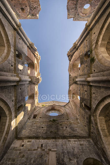 Abbey of San Galgano, Chiusdino, Tuscany, Italy, Europe — Stock Photo