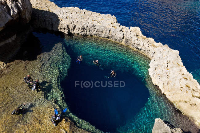 Fenêtre Azur, Gozo île, Malte île, République de Malte, Europe — Photo de stock