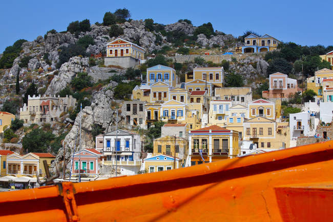 Isla de Symi, Dodekanes, Grecia, Europa - foto de stock