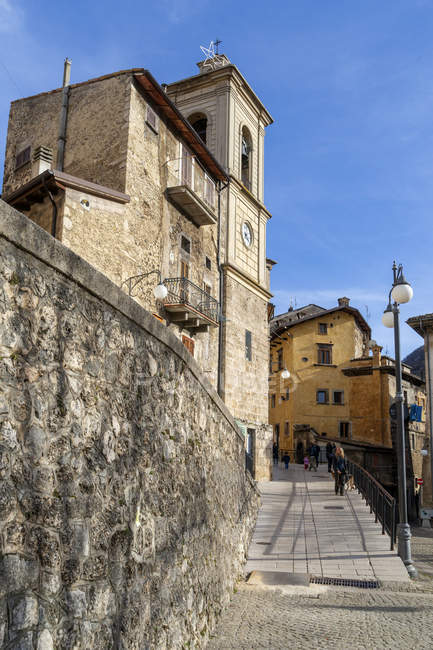 Passeggiate nel borgo di Scanno, Foreshortening, LAquila, Abruzzo, Italia, Europa — Foto stock