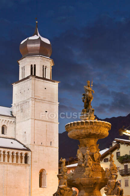 Piazza del Duomo di Trento, Italy — стокове фото