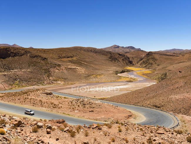Paesaggio tra Salar Salinas Grandes e Susques nell'Altiplano. Sud America, Argentina — Foto stock