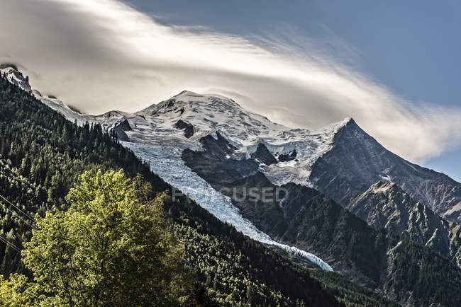 Glacier, Monte Bianco mountain, Alps, Valle d'Aosta, Italy, Europe — Stock Photo