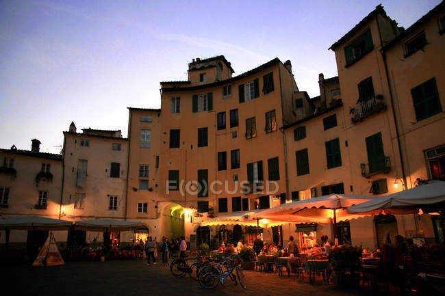 Piazza del Mercato, Lucca, Toscana, Italia — Foto stock
