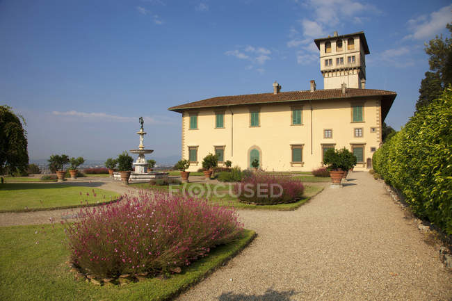 Belvedere Garten, Villa La Petraia ist eine der Medici Villen, 14. Jahrhundert, Florenz, Toskana, Italien, Europa — Stockfoto