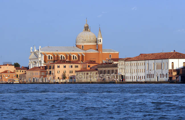 Canale della Giudecca and Redentore church, Giudecca, Veneza, Veneto, Itália — Fotografia de Stock
