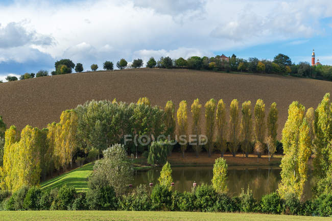 Countryside landscape, agricultural estate, Macerata, Marche, Italy, Europe — Stock Photo